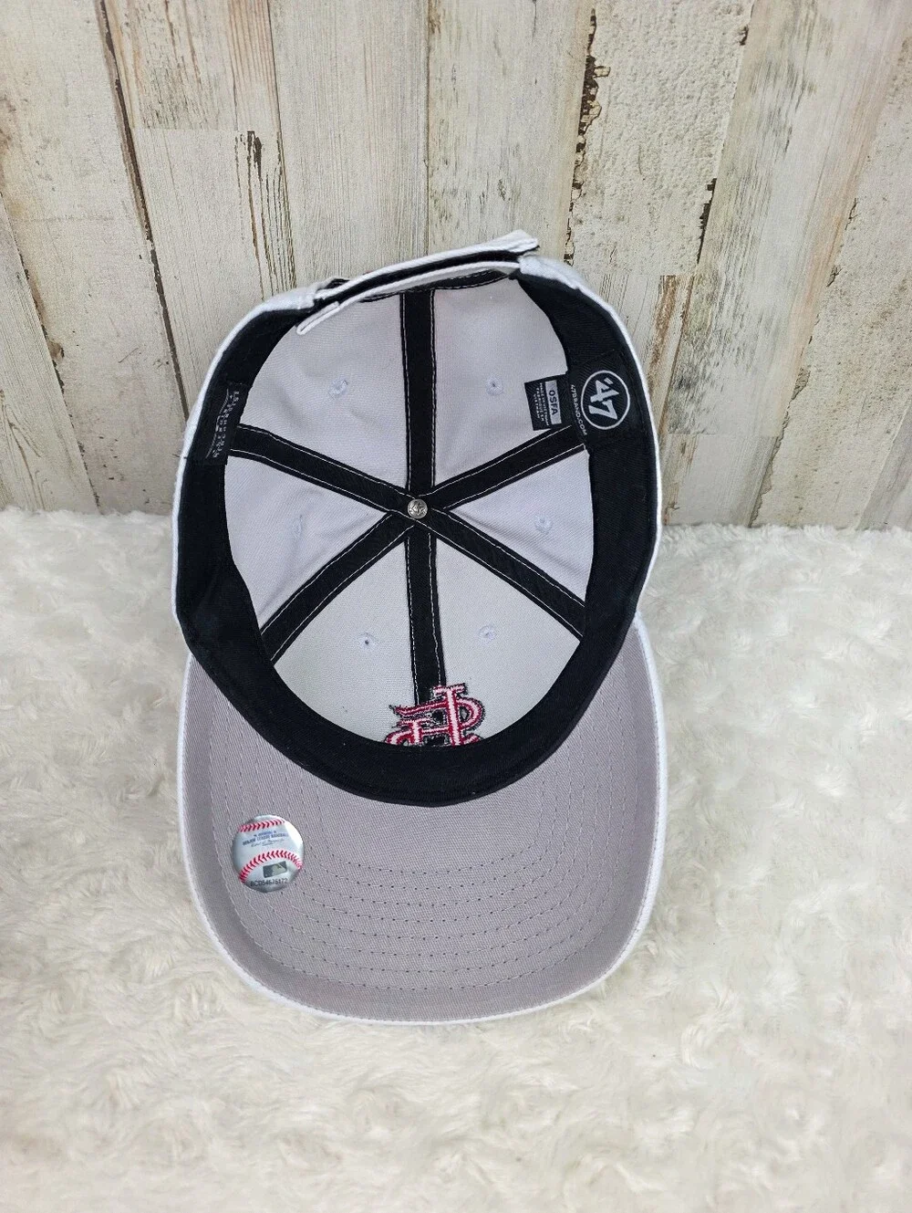 47 St. Louis Cardinals White Baseball Hat with Red Embroidered Logo OSFA